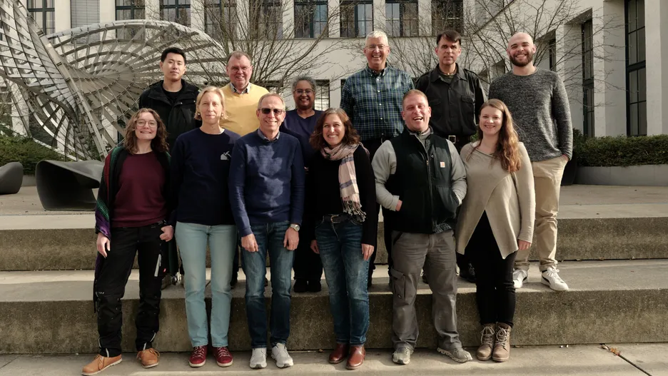 Gruppenfoto der Mitarbeiter und Mitarbeiterinnen des Lehrstuhls für Ingenieurgeologie