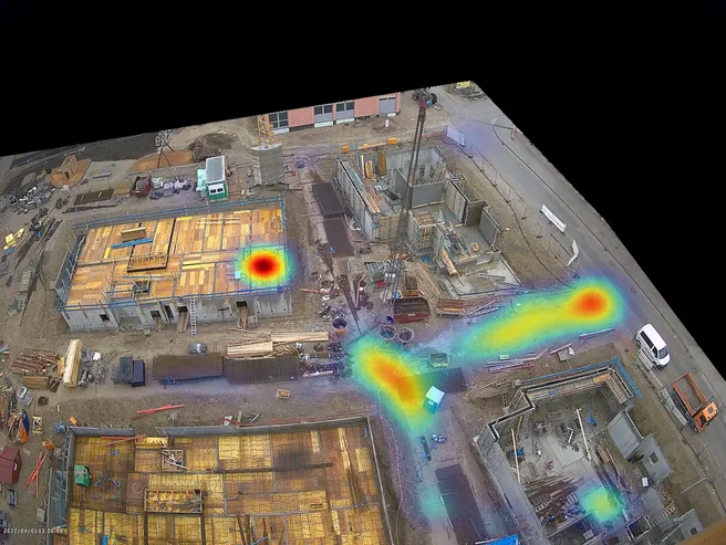 Construction site heatmap